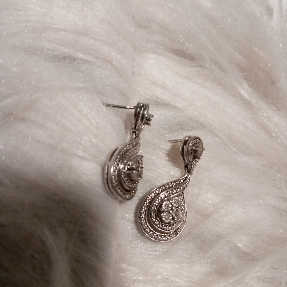 Diamond on'925 earrings